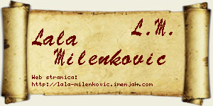 Lala Milenković vizit kartica